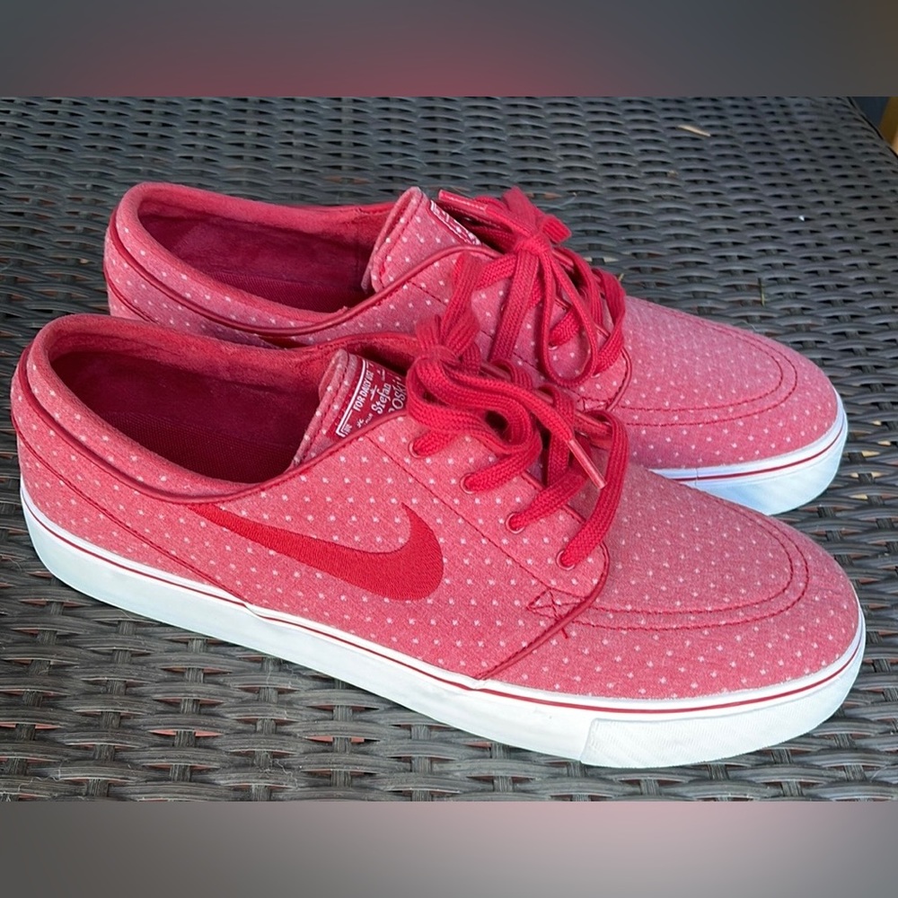 NIKE SB Red Polka Dot Stefan Janoski 11 mens 45 EUR Skateboarding Shoe - Picture 3 of 14